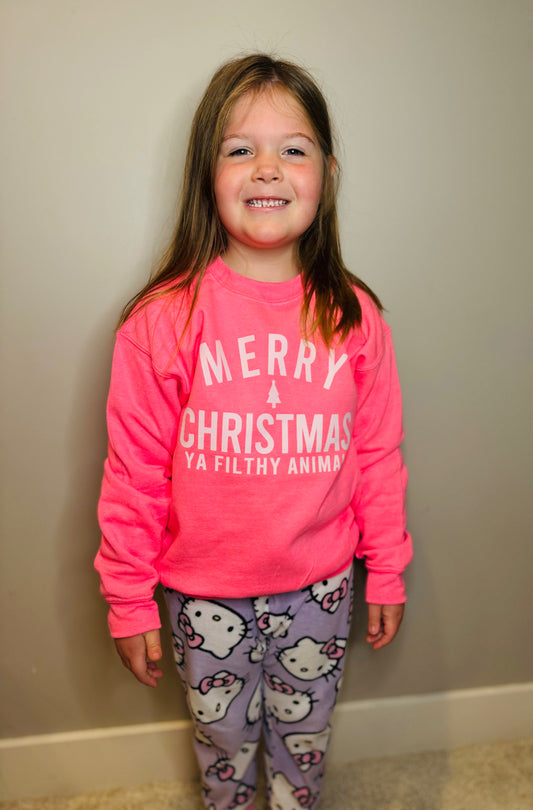 Kids Merry Christmas Ya Filthy Animal