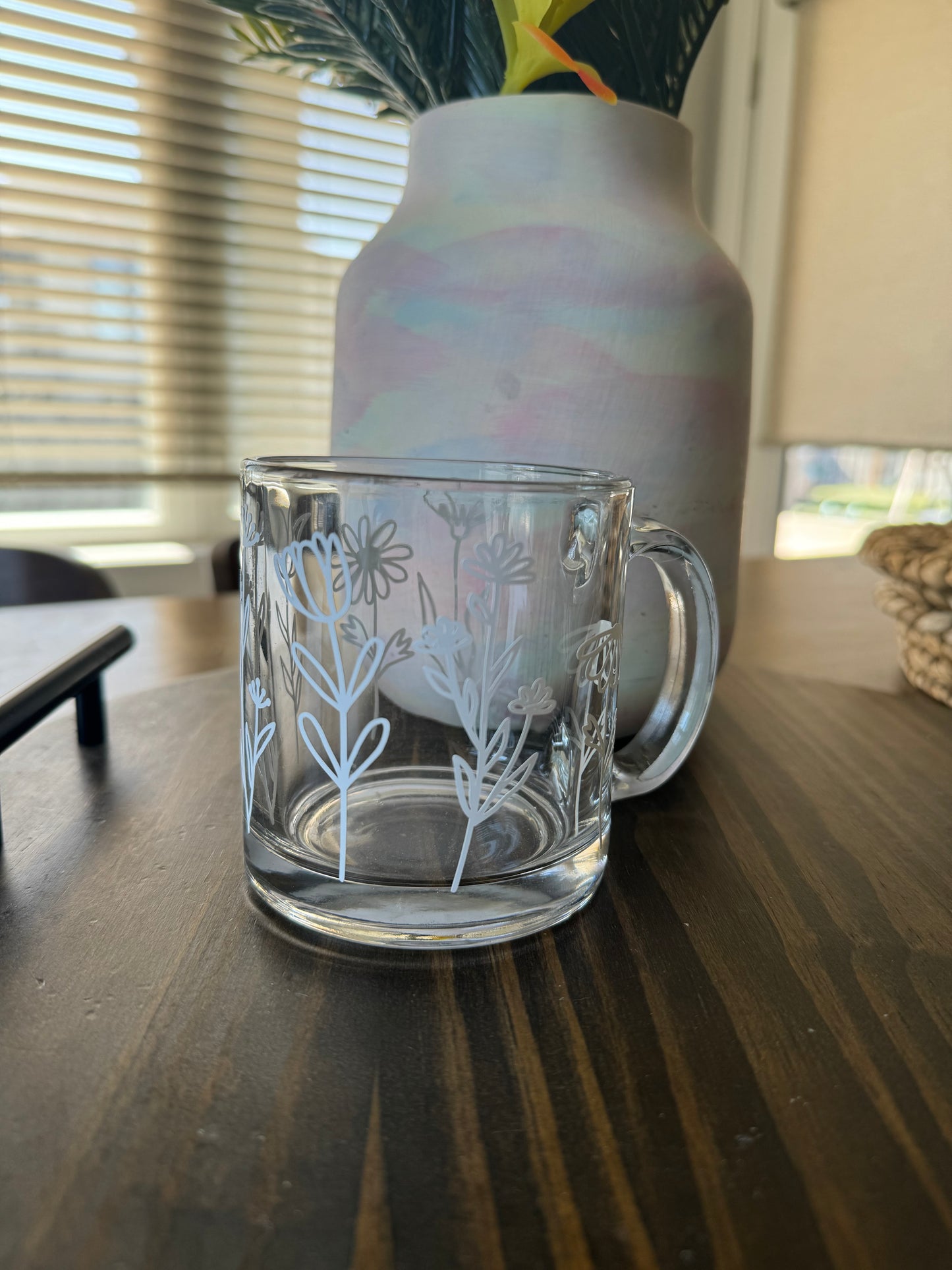 Wildflower 13oz Libbey Crystal Coffee Mug