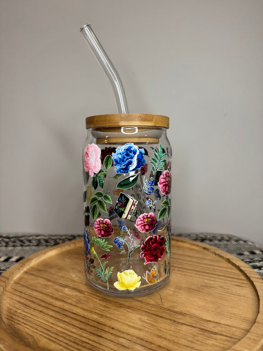 Just One More Page- 16oz Libbey Glass with Lid and Straw