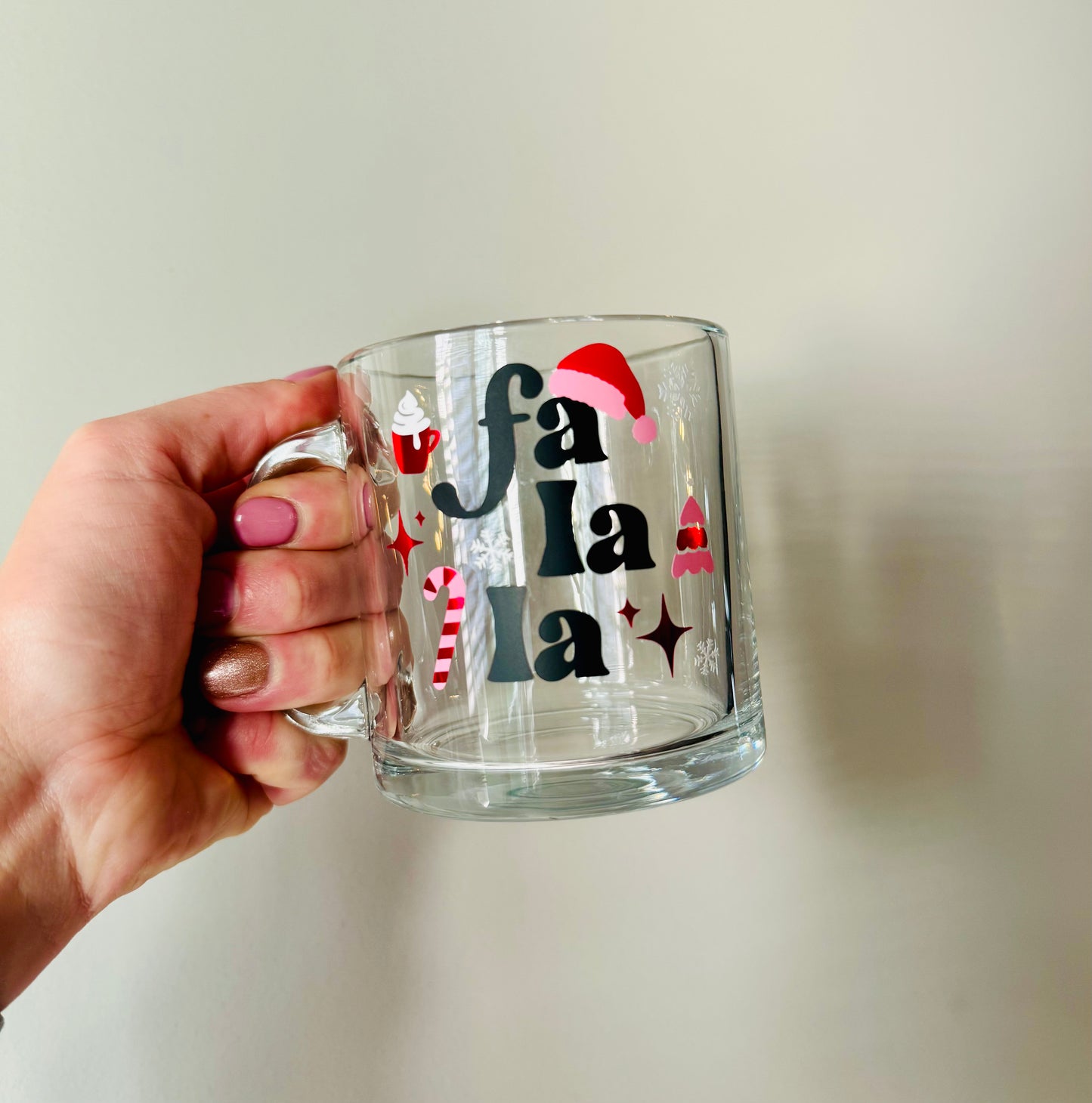 Fa La La 13oz Libbey Crystal Coffee Mug