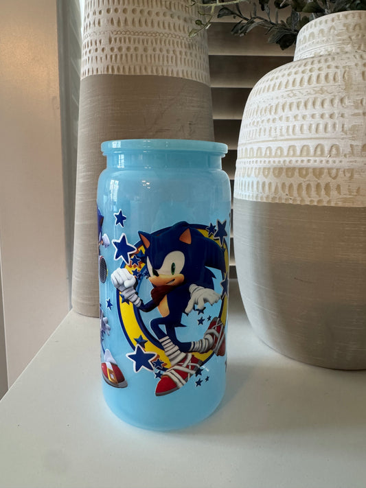 16oz Plastic Mason Jar with Lid and Straw