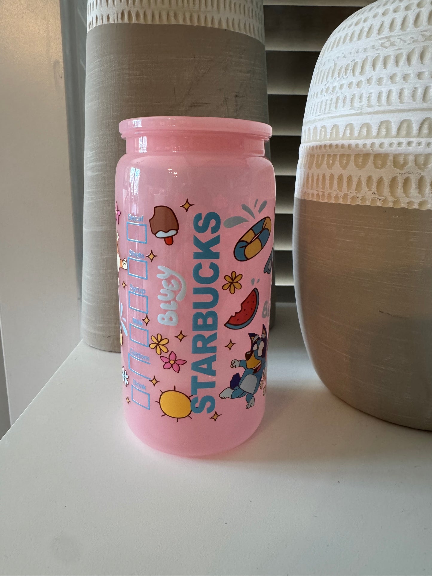 16oz Plastic Mason Jar with Lid and Straw