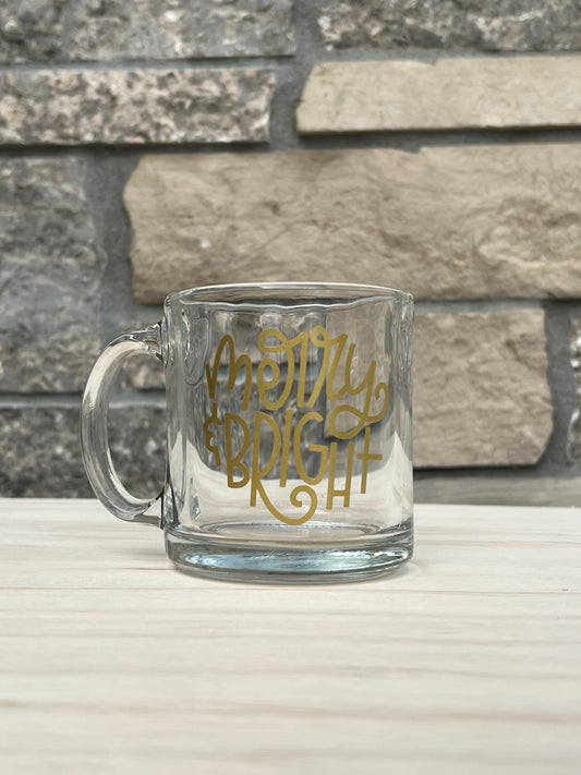 Merry & Bright 13oz Libbey Crystal Coffee Mug