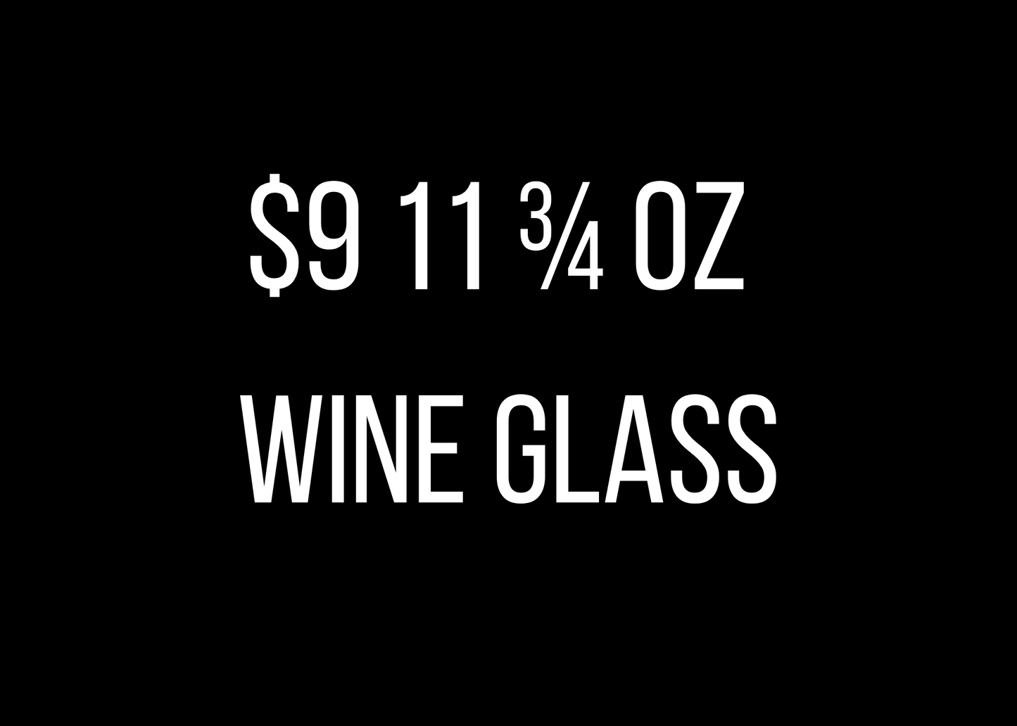 $9 Stemless wine glass