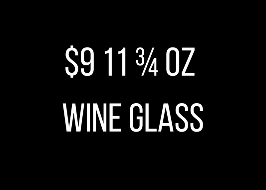 $9 Stemless wine glass