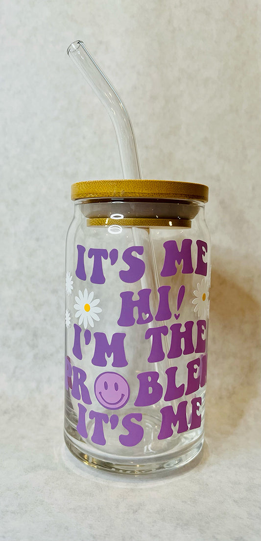 Anti-Hero! 16oz Libbey Glass with Lid and Straw