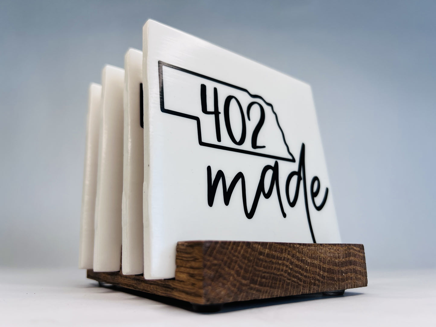 Decorative Coaster Set - Modern Designs with Holder