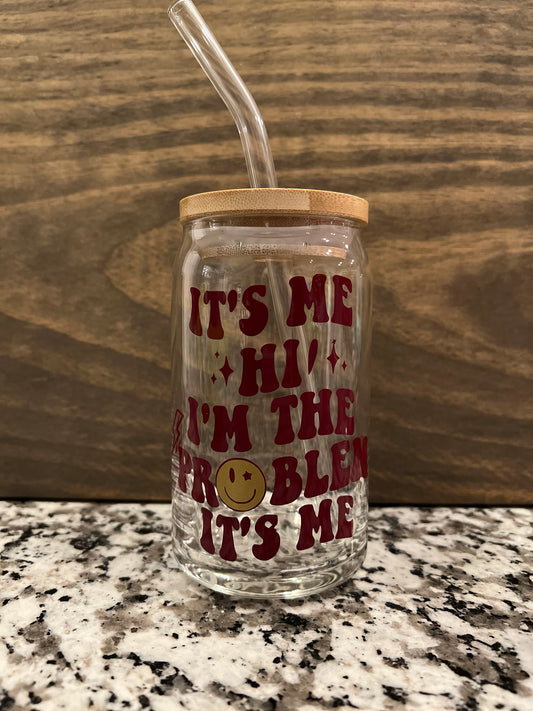 Anti-Hero! 16oz Libbey Glass with Lid and Straw