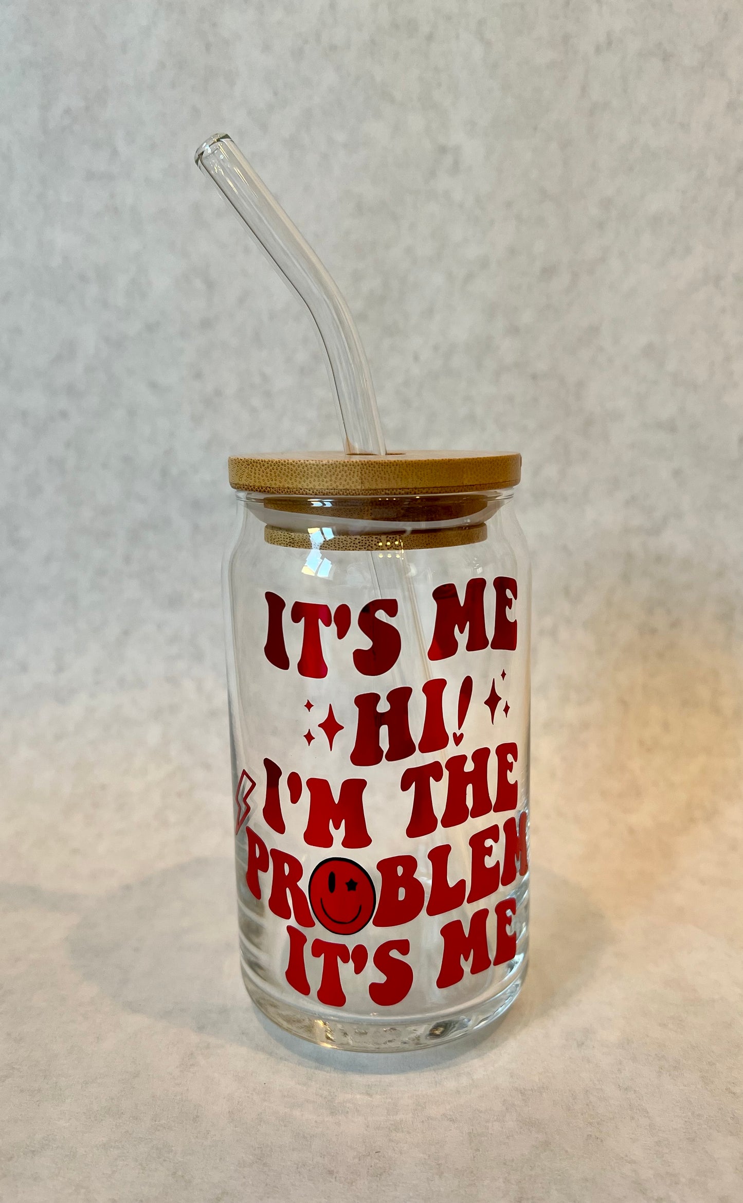 Anti-Hero! 16oz Libbey Glass with Lid and Straw