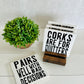 Wine Quotes Coaster Set - with Holder