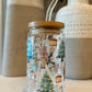 Nutcracker 16oz Libbey Glass with Lid and Straw