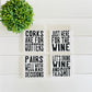 Wine Quotes Coaster Set - with Holder