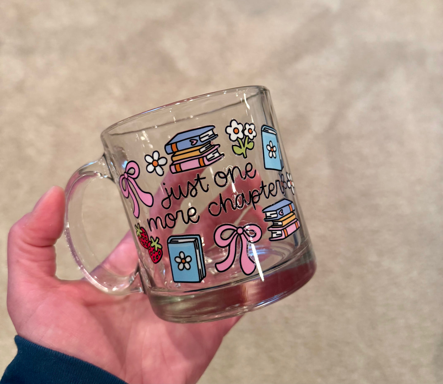 Just one more page 13oz Libbey Crystal Coffee Mug