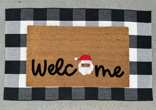 Welcome Santa- Door Mat