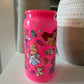 16oz Plastic Mason Jar with Lid and Straw
