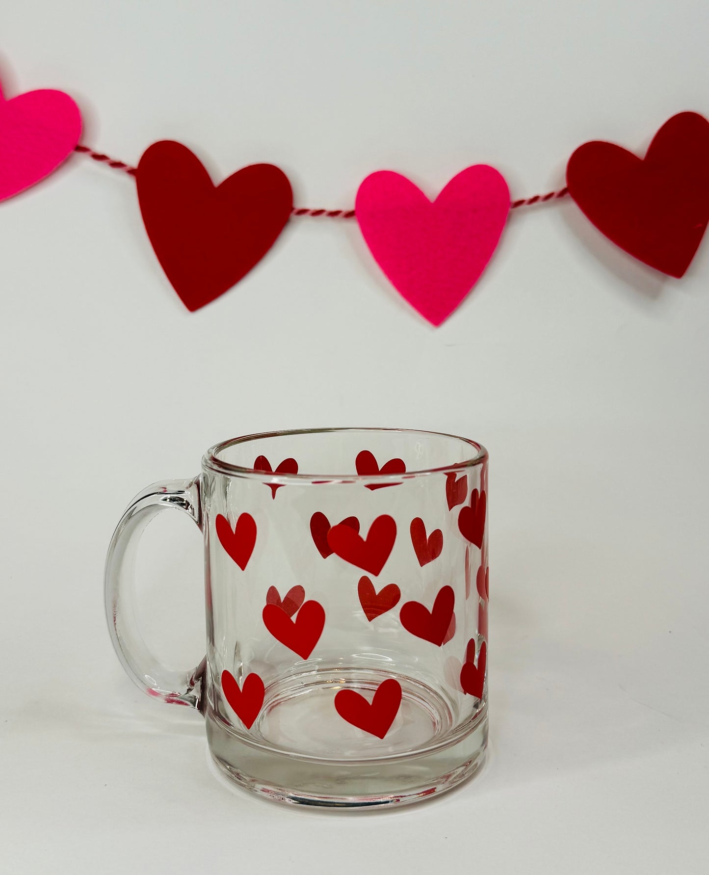 Red Heart 13oz Libbey Crystal Coffee Mug