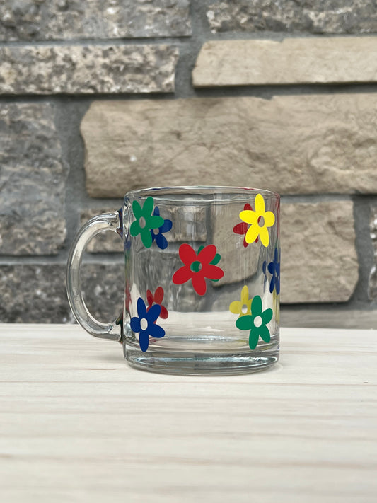 Floral 13oz Libbey Crystal Coffee Mug