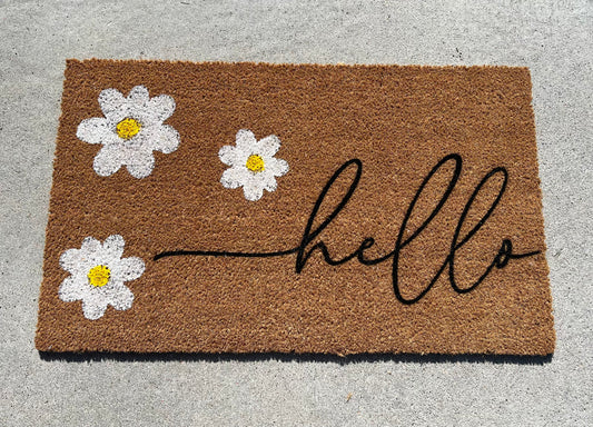 Hello Daisy- Welcome Door Mat