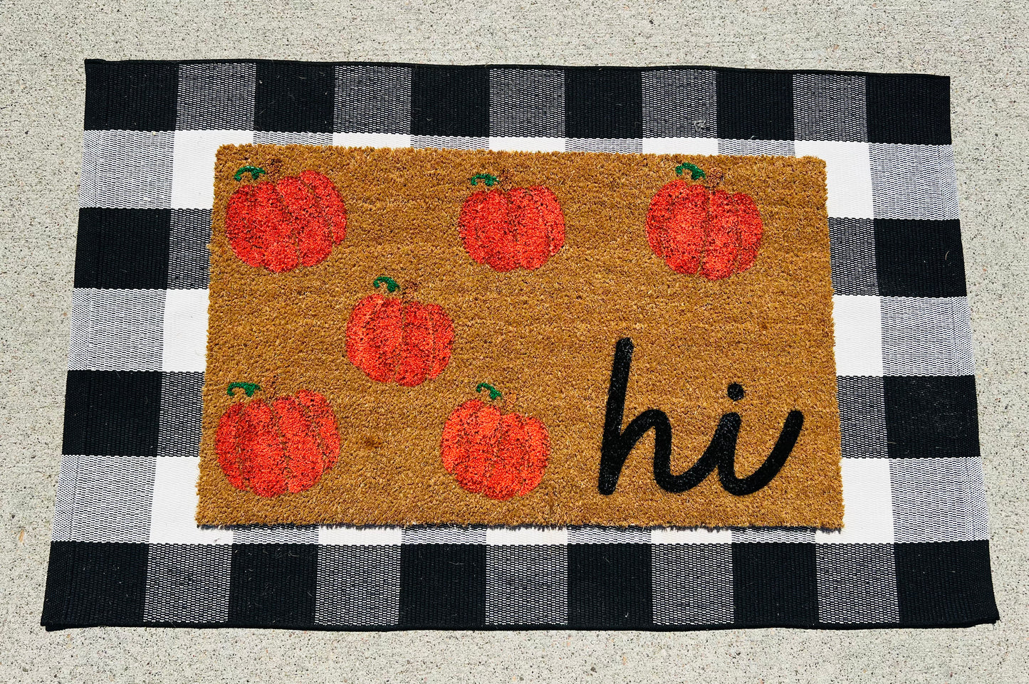 Pumpkin Hi- Door Mat
