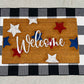 Stars Fourth of July - White Welcome Door Mat