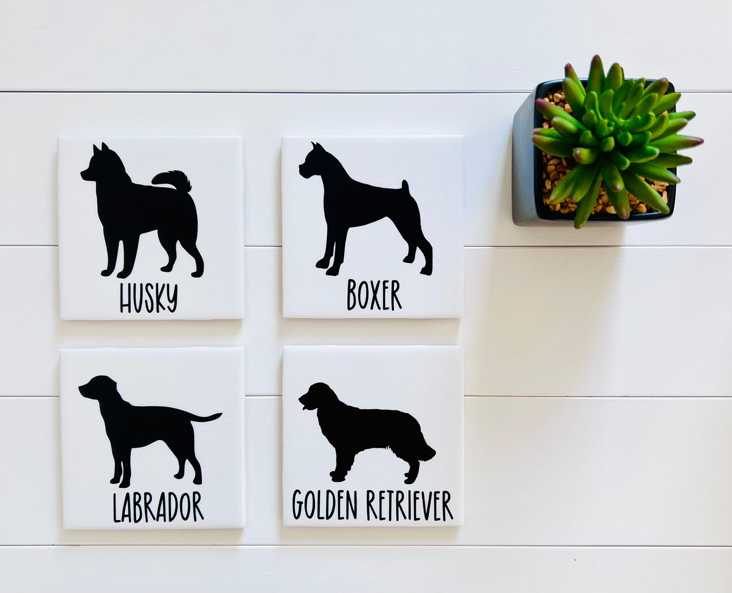 Dogs Coaster Set - It's Not Drinking Alone - Customizable Breed
