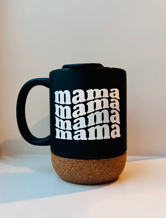 Ceramic Cork Coffee Mug- Mama