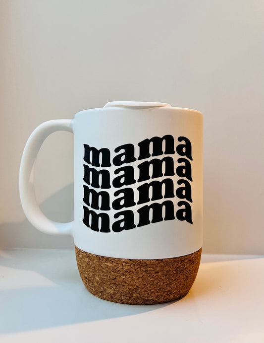 Ceramic Cork Coffee Mug- Mama