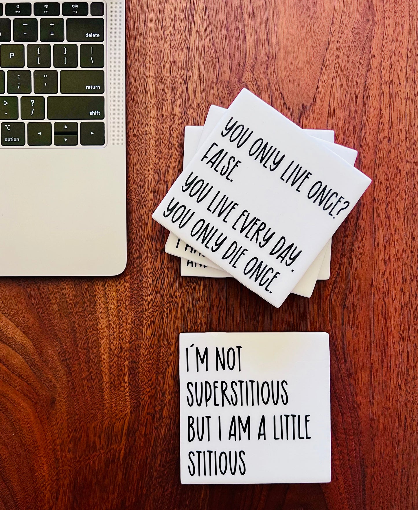 The Office Quotes Coaster Set - That's What She Said with Holder